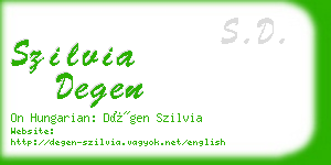 szilvia degen business card
